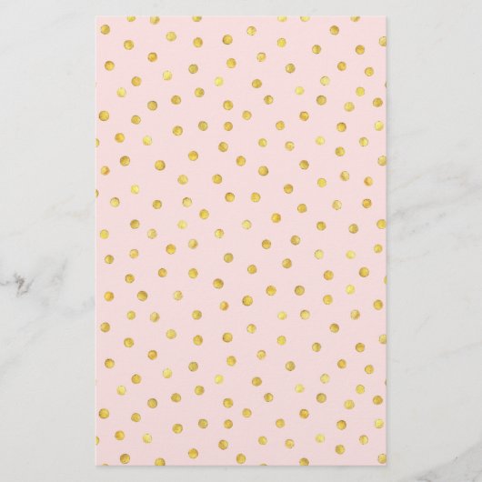 Papeterie Élégant Motif Confetti Pink Et Gold Foil (Devant)