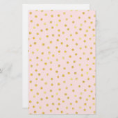 Papeterie Élégant Motif Confetti Pink Et Gold Foil (Devant / Derrière)