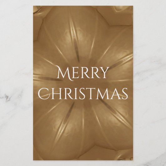 Papeterie Elégant or Brown Noël Kaleidoscope Star (Devant)