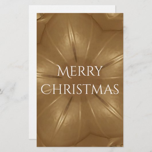 Papeterie Elégant or Brown Noël Kaleidoscope Star (Devant / Derrière)