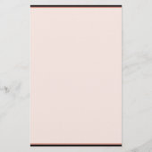 Papeterie Elégant or Rose sur papier à lettres noir (Dos)