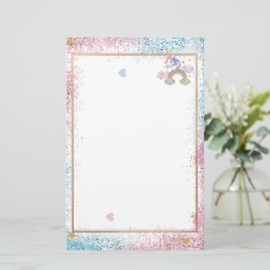 Papeterie Élégant papier à lettres de parties scintillant de (Debout devant)