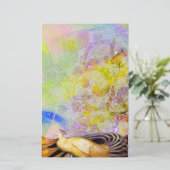 PAPETERIE ÉLÉGANT PEACOCK EN POURPULAIRE JAUNE ÉCLAIRANT (Debout devant)