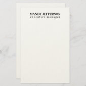 Papeterie Élégant professionnel minimaliste moderne ajouter  (Devant / Derrière)