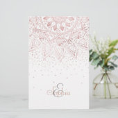 Papeterie Elégant Rose Gold Dots Mandala (Debout devant)