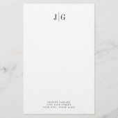 Papeterie Élégant simple Monogramme minimaliste Professionne (Devant)