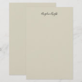 Papeterie Élégant Style Chic Écriture Manuscrite Simple (Devant / Derrière)