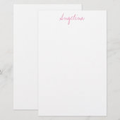 Papeterie Élégant Style Tendance Écriture Manuscrite Unique (Devant / Derrière)