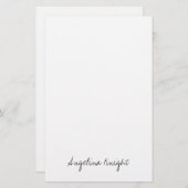 Papeterie Élégant stylé tendance unique écriture manuscrite  (Devant / Derrière)