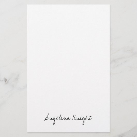 Papeterie Élégant stylé tendance unique écriture manuscrite  (Devant)