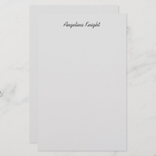 Papeterie Élégant stylé tendance unique écriture manuscrite  (Devant / Derrière)