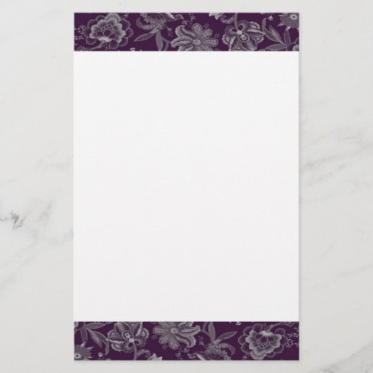 Papeterie Élégant violet et gris (Devant)