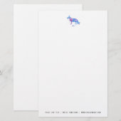 Papeterie Elégante aquarelle bergère allemande (Devant / Derrière)