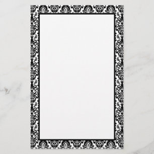 Papeterie Elégante bordure en dentelle noire victorienne