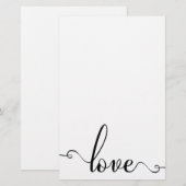 Papeterie élégante de jour de Valentines de (Devant / Derrière)