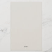 Papeterie Élégante écriture moderne main simple gris profess (Dos)