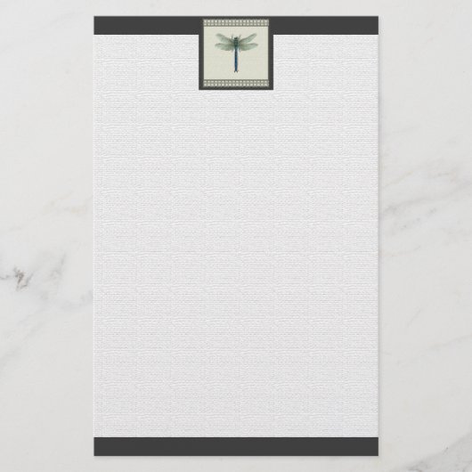 Papeterie Élégante libellule bleue (Devant)