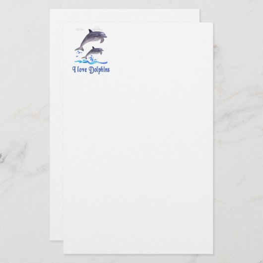 Papeterie Eléments dauphins (Devant / Derrière)