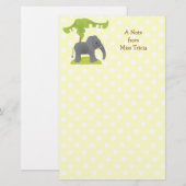 Papeterie Elephant et arbre (Devant / Derrière)