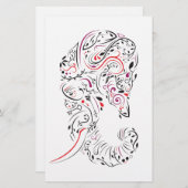 Papeterie éléphant orné (Devant / Derrière)