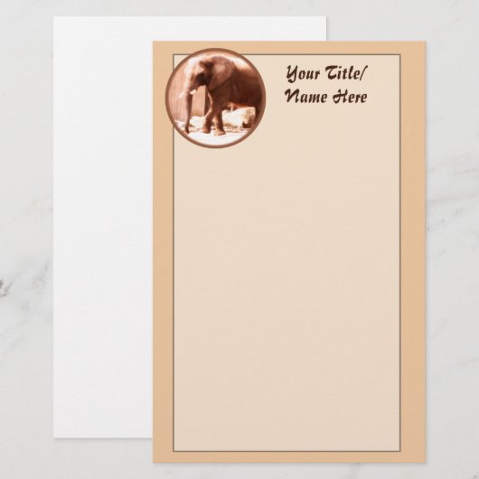 Papeterie éléphante (Devant / Derrière)