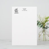 Papeterie Emblème de tête de l'licorne héraldique (Debout devant)