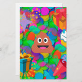 Papeterie emoji joyeux pod'anniversaire (Devant / Derrière)