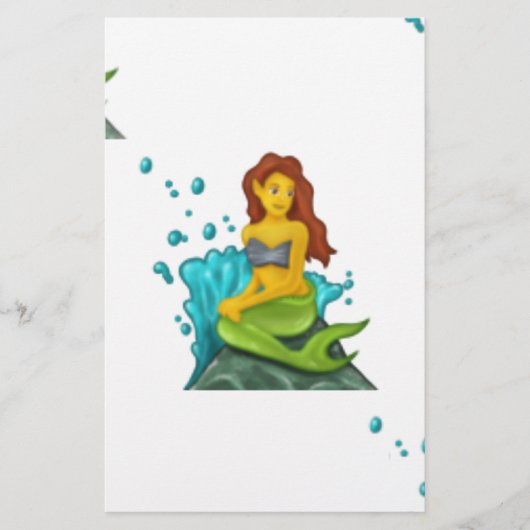 Papeterie emoji mermaid (Devant)