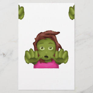 Papeterie emoji zombie femme
