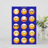 Papeterie emojis bleu foncé (Debout devant)