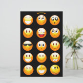 Papeterie emojis noir (Debout devant)