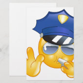 Papeterie émoticône de police (Devant / Derrière)