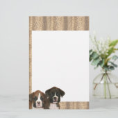 Papeterie Empreinte de léopard de chiot de boxeur (Debout devant)