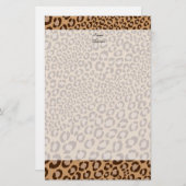 Papeterie Empreinte de léopard/Naturel/Ajouter couleur arriè (Devant / Derrière)