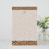 Papeterie Empreinte de léopard/Naturel/Ajouter couleur arriè (Debout devant)