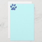 Papeterie empreinte de patte de chat denim (Devant / Derrière)