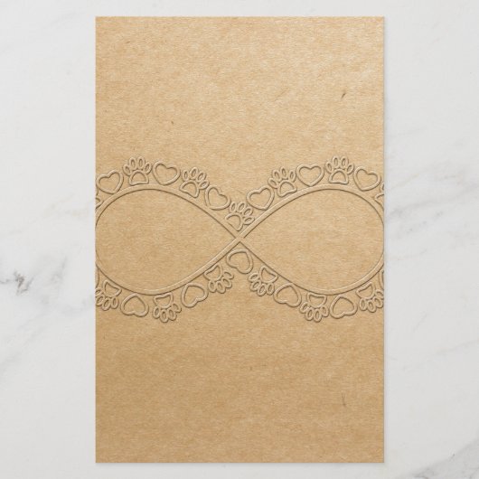 Papeterie Empreinte de patte de chien d'amour infini (Devant)