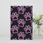 Papeterie Empreinte de patte de chien de Néon rose (Debout devant)