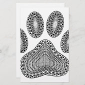 Papeterie Empreinte de patte d'encre Abstrait (Devant / Derrière)