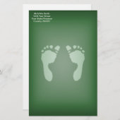 Papeterie Empreintes bébé (vert) (Devant / Derrière)