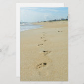 Papeterie Empreintes de pas en bas de la plage (Devant / Derrière)