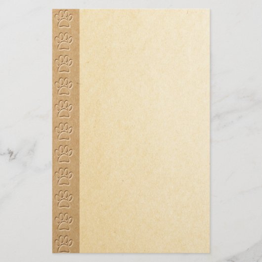 Papeterie Empreintes de pattes De Chiens Avec Faux Texture D (Devant)