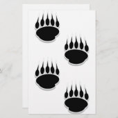 Papeterie Empreintes de pattes de l'ours noir (Devant / Derrière)