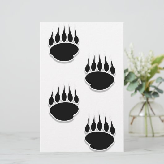 Papeterie Empreintes de pattes de l'ours noir (Debout devant)