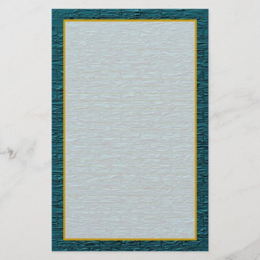 Papeterie en brique d'acier turquoise (Devant)