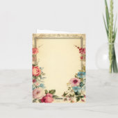 Papeterie en Merci Vintage rose bleu (Dos)