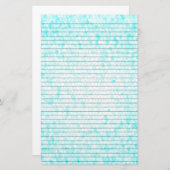 Papeterie en mosaïque blanche Aqua avec lignes opt (Devant / Derrière)