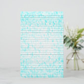 Papeterie en mosaïque blanche Aqua avec lignes opt (Debout devant)