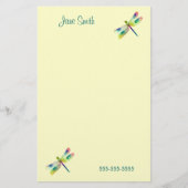 Papeterie en pastel de libellule (Devant)