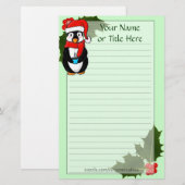 Papeterie en pingouin de Noël (Devant / Derrière)